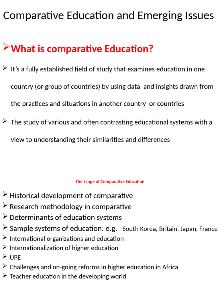 Comparative Education: Key Concepts & Issues | PDF | Methodology | Science