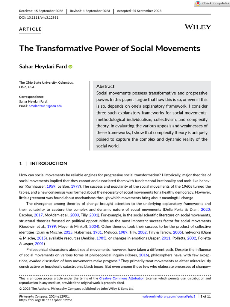 Frameworks for Understanding Social Movements | PDF | Methodology ...