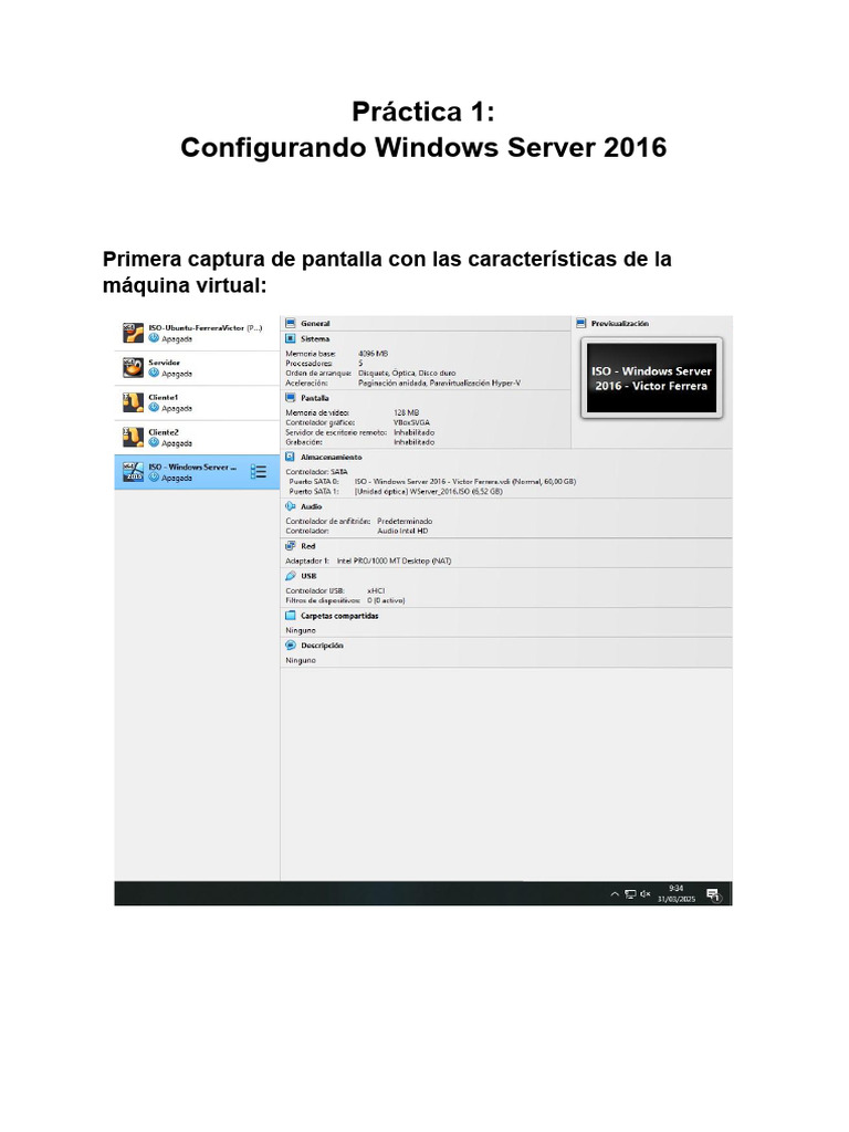 Configuración de Windows Server 2016 | PDF