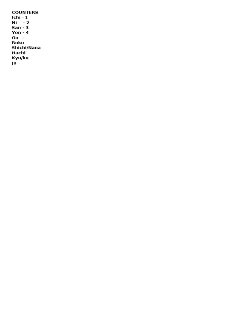 Counters | PDF