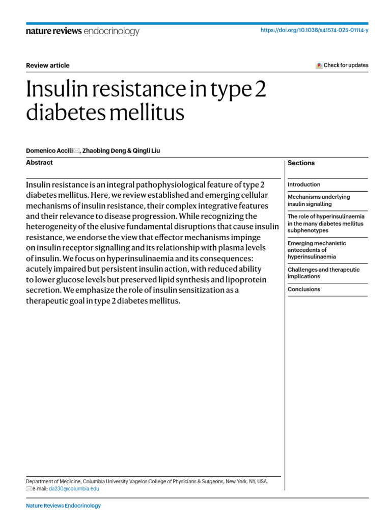 Insulin Resistance in Type 2 Diabetes | PDF | Kinase | Insulin