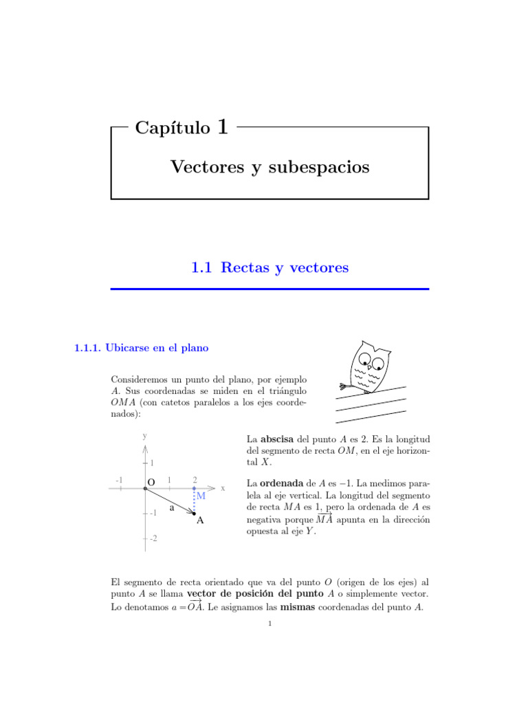Vectores y Subespacios en Matemáticas | PDF | Espacio vectorial ...