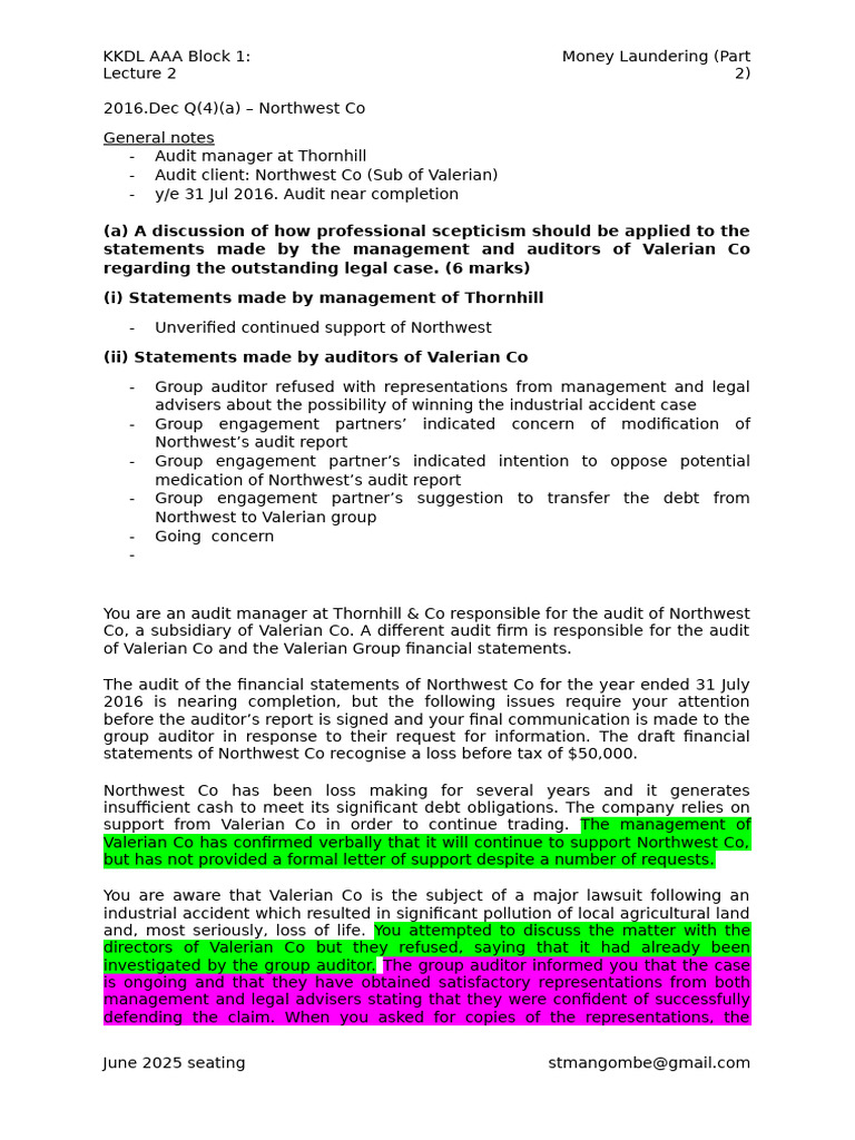 AAA 2016.dec Q4 (A) Northwest Co - Assignment (S. Mangombe) | PDF ...