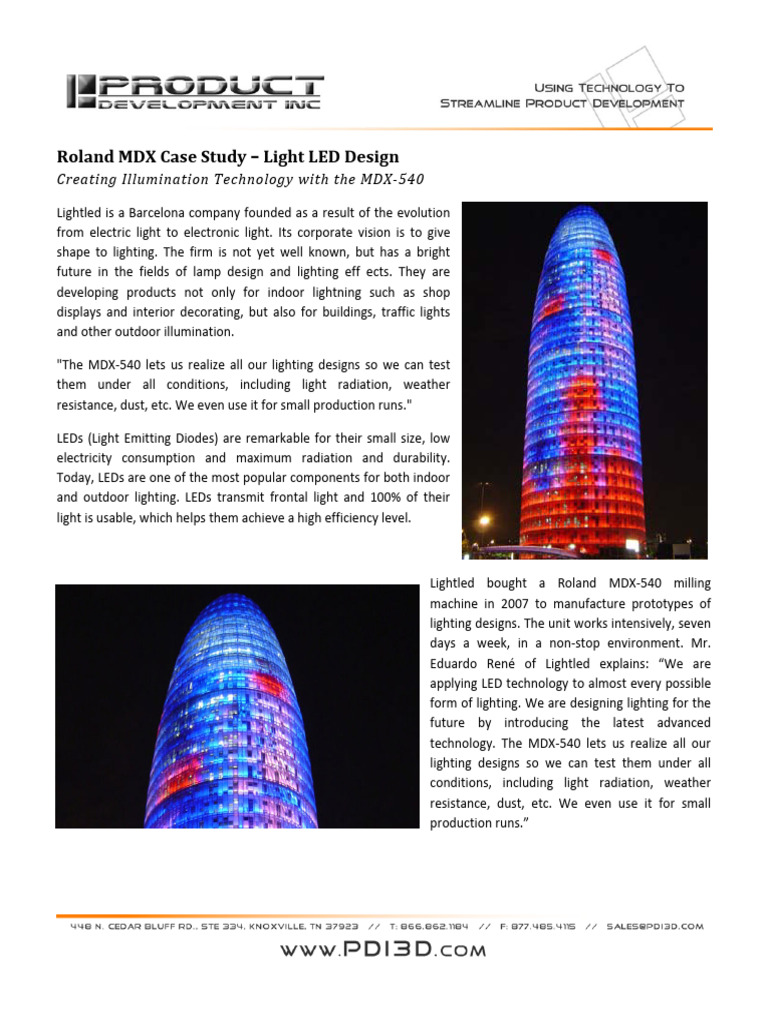 Roland MDX-540 in LED Lighting Design | PDF | Light Emitting Diode ...