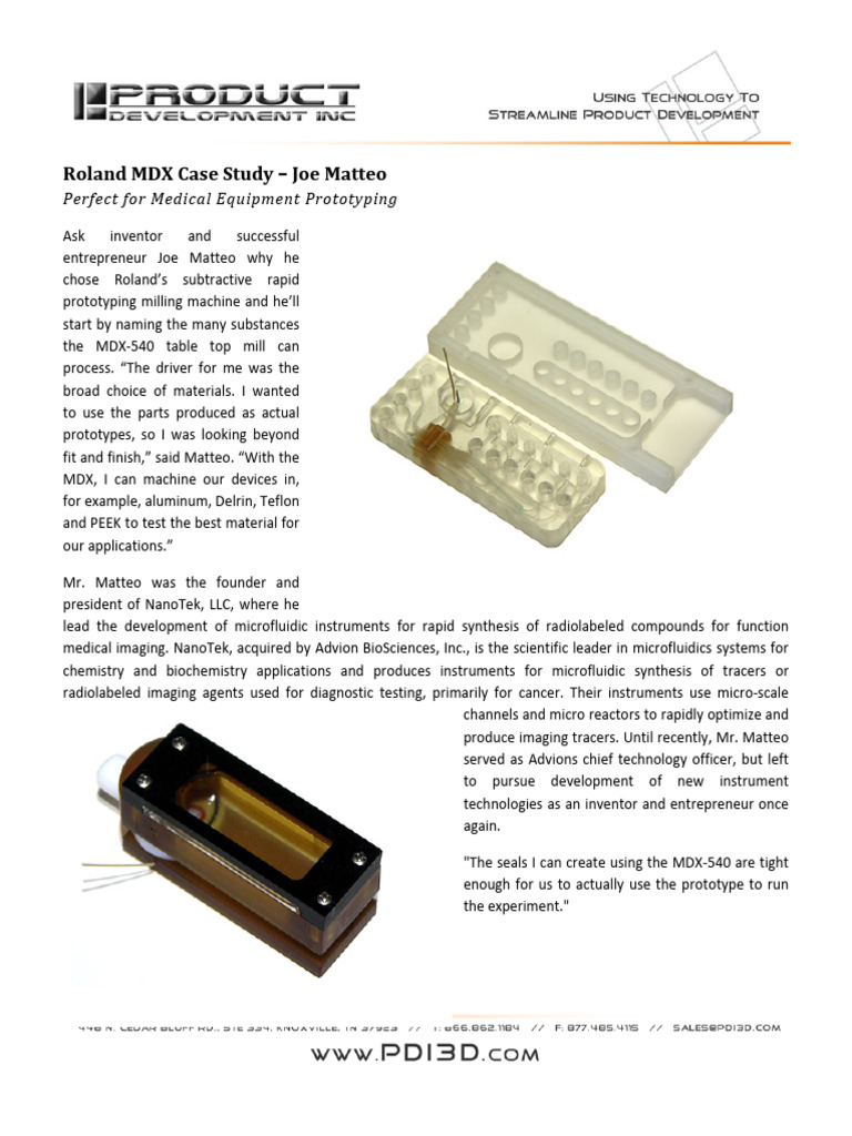 MDX Case Study Medical Equipment | PDF | Microfluidics | Applied And ...