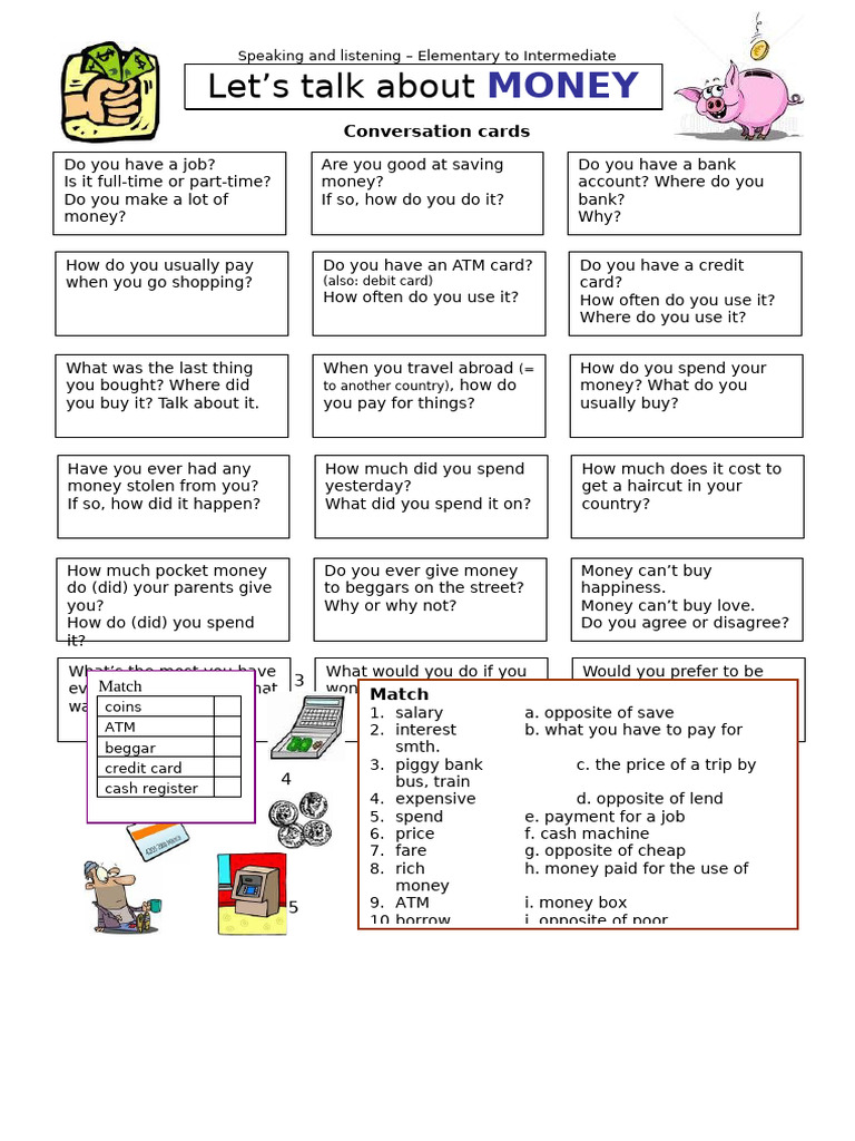 Money Conversations for Learners | PDF | Money | Cash