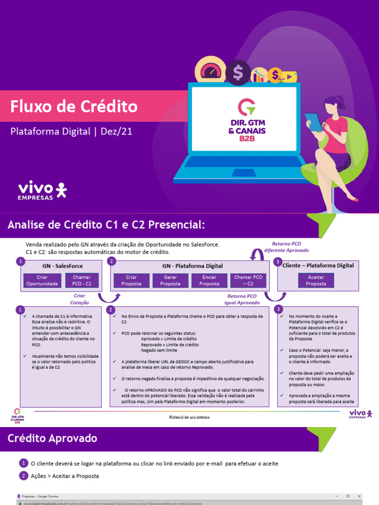 Fluxo de Crédito Plataforma Digital | PDF | Crédito | Finanças e ...