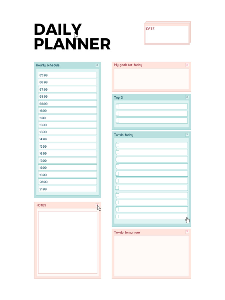 Comprehensive Daily Planner Template | PDF | Meal | Lunch