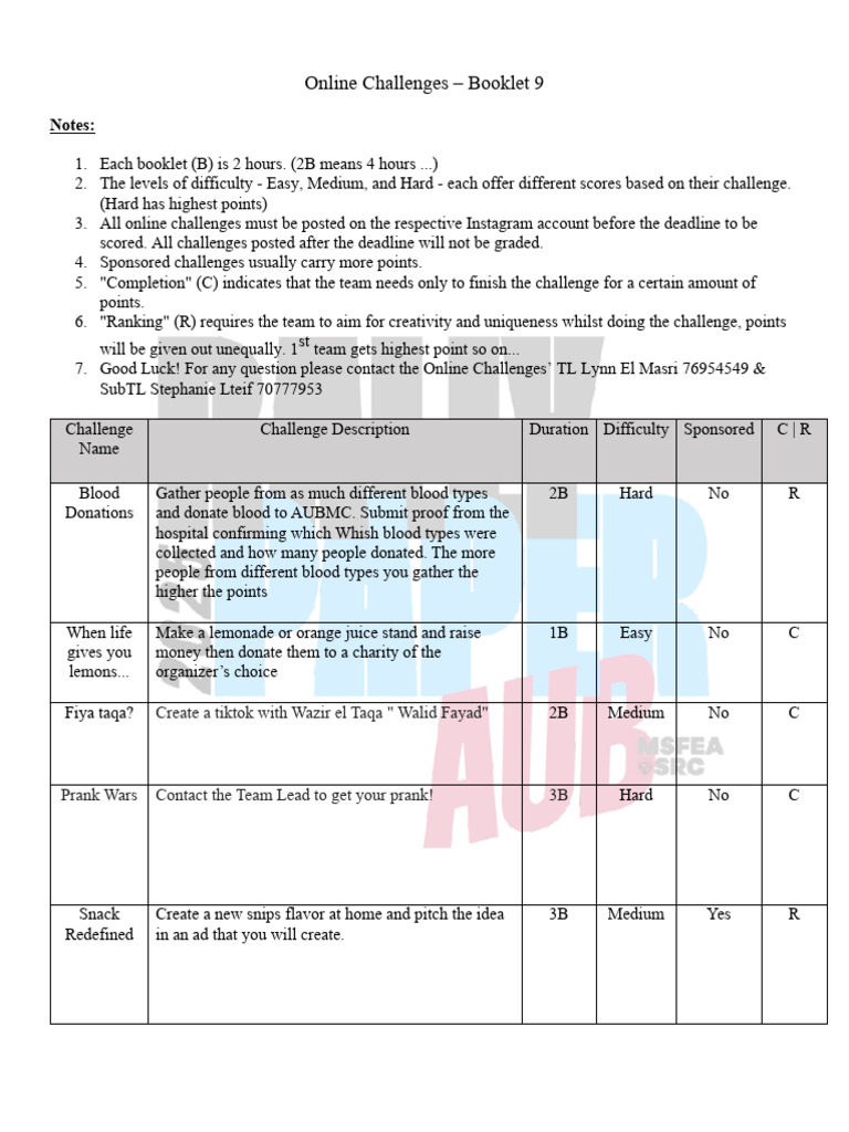 Online Challenges - Booklet 9 | PDF