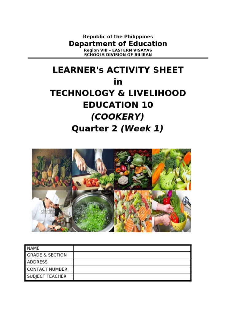 TLE 10 Cookery: Vegetable Preparation Guide | PDF | Vegetables | Stir ...