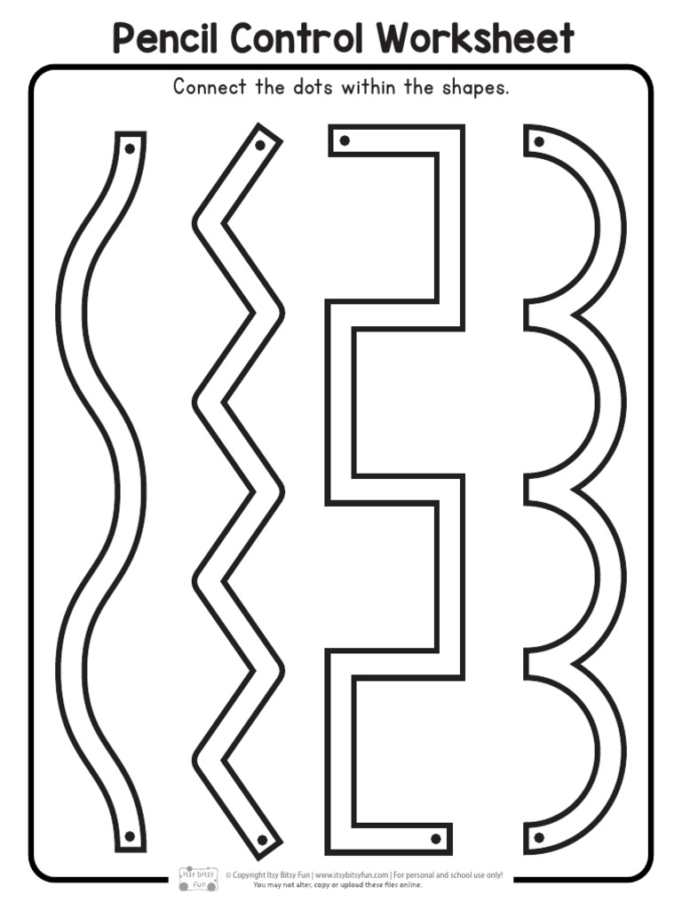 Pencil Control Worksheets Pdf