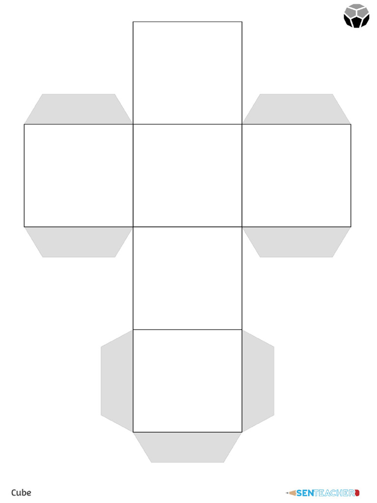 Cube Net Design with Grey Tabs | PDF