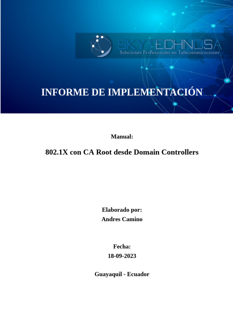 Implementación de 802.1X con CA Root | PDF | Informática | Software
