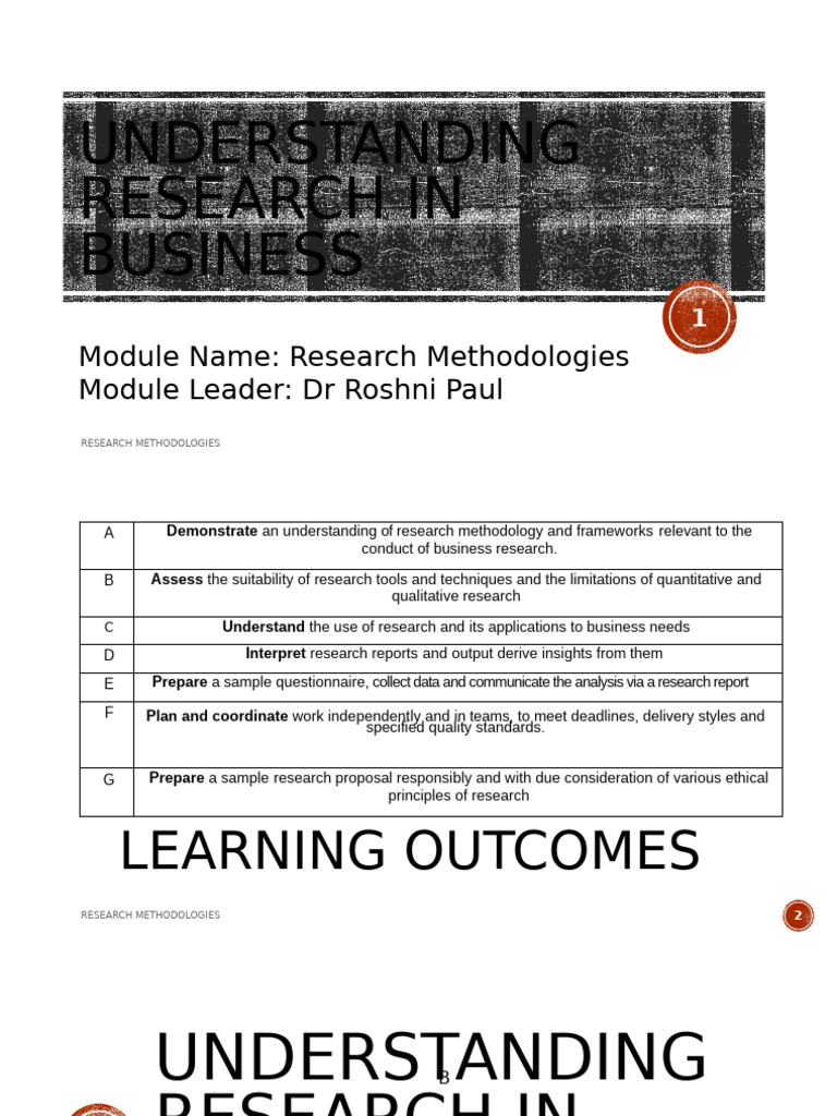 Business Research Methodologies Guide | PDF | Methodology | Causality