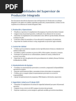 Funciones de Supervisor de Produccion | PDF | Calidad (comercial) | Six ...