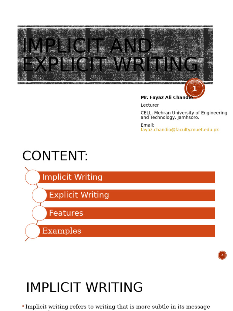 Explicit & Implicit Writing | PDF | Poetry | Metaphor