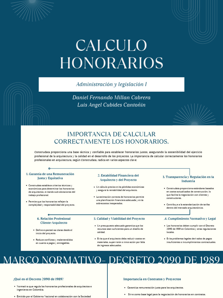 Cálculo de Honorarios en Arquitectura | PDF | Arquitecto
