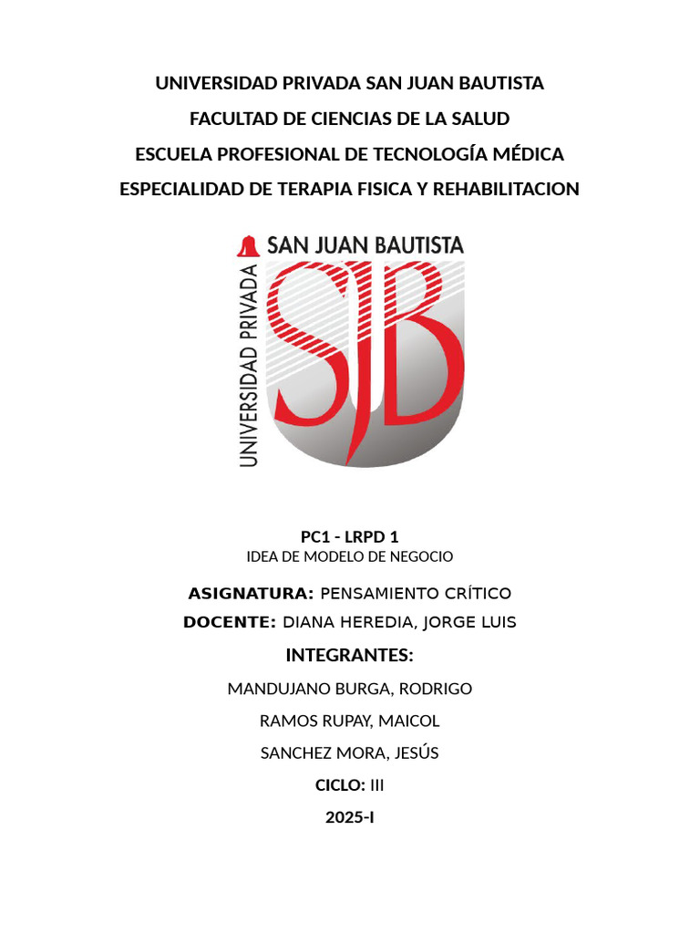 Informe Modelo de Negocio Therapy Express-1 | PDF | Terapia física