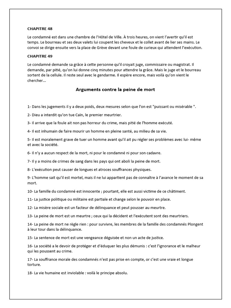 Arguments contre la peine de mort | PDF | Peine capitale | Crimes