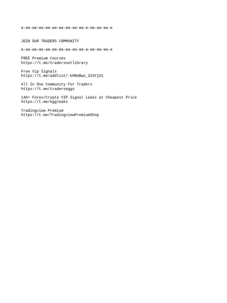 Join Our Traders Community | PDF