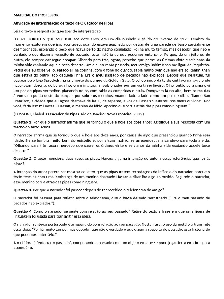 Interpretação de 