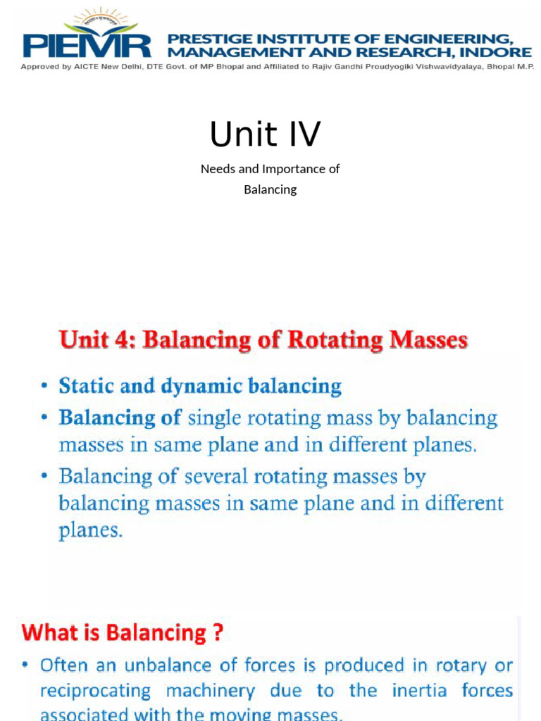 Balancing | PDF