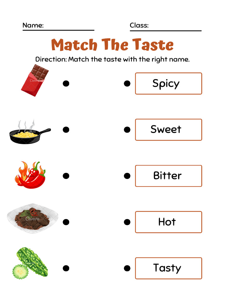 Taste Matching Activity Guide | PDF