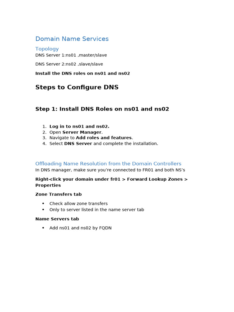 DNS Configuration and Management Guide | PDF | Domain Name System ...