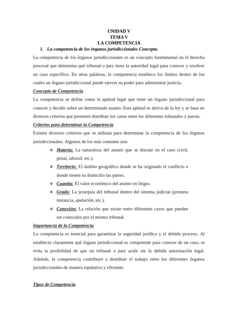 Competencia en el Derecho Procesal Civil | PDF | Jurisdicción | Ley ...