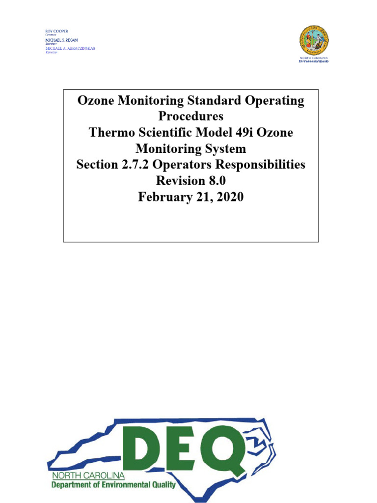 O3 SOP Calib OnSite | PDF | Clean Air Act (United States) | Air Pollution