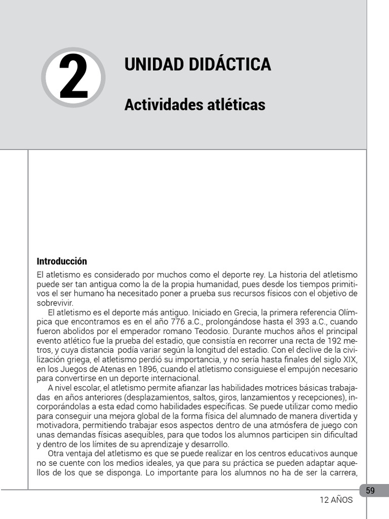 Actividades de Atletismo en Secundaria | PDF | Deporte del atletismo ...