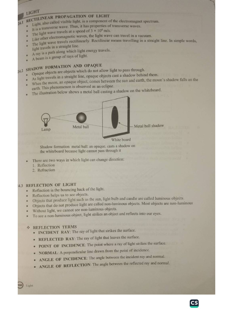 Reflection of Light | PDF