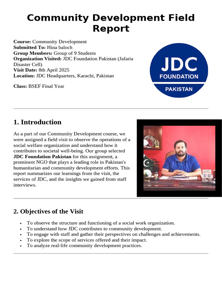 Community Development Field Report | PDF