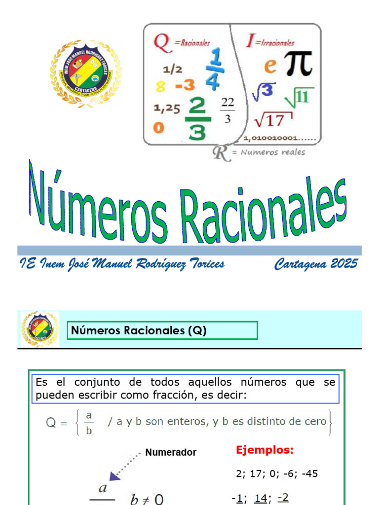 Numeros Racionales | PDF | Número racional | Notación Matemática