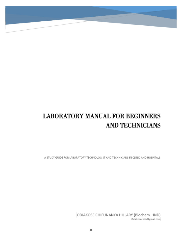 Laboratory Manual for Beginners | PDF | White Blood Cell | Medical ...