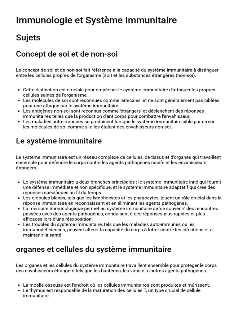 Comprendre le Système Immunitaire et VIH | PDF | Système immunitaire ...