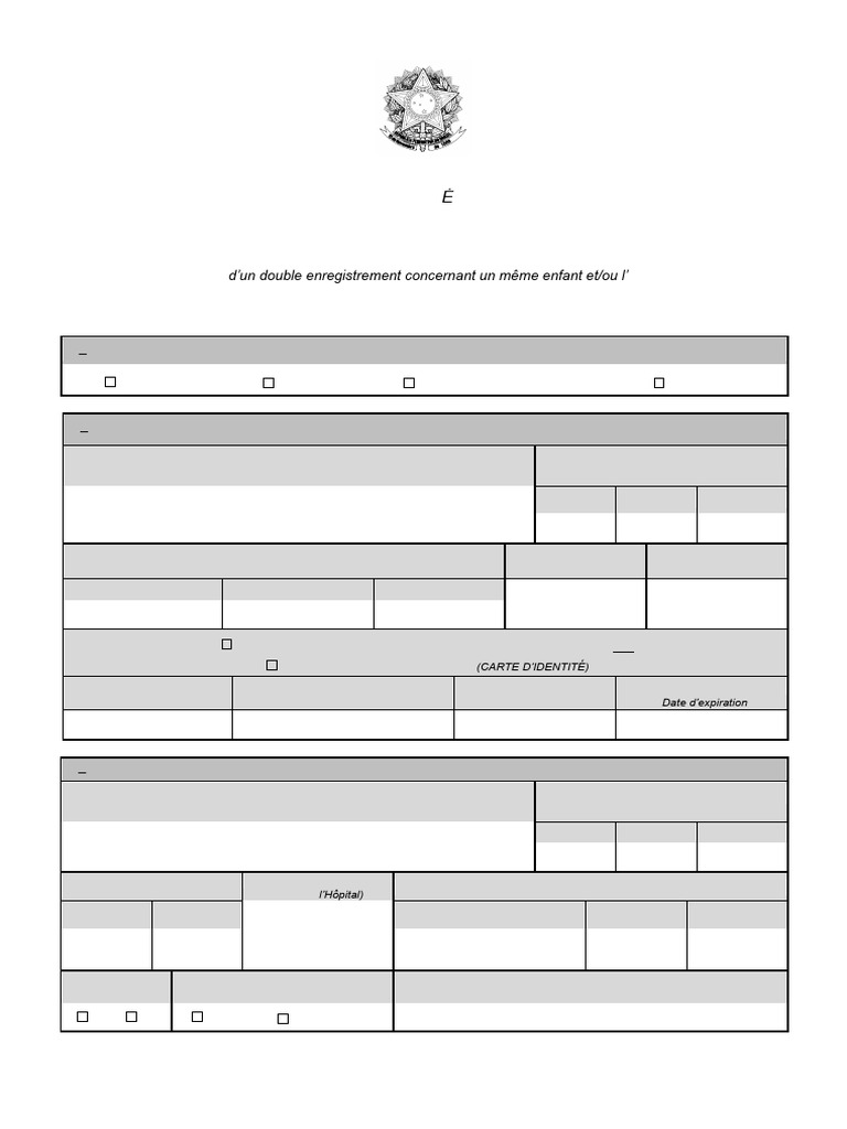 Formulaire de demande de naissance | PDF