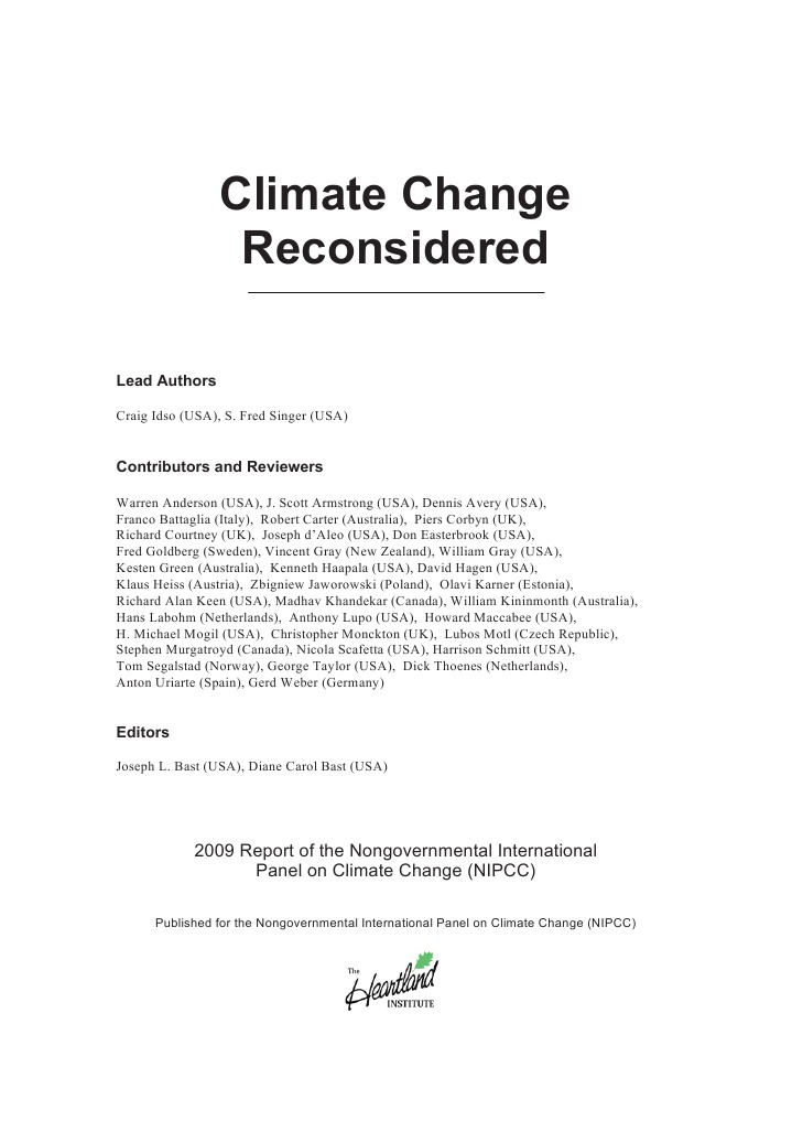 Critic NIPCCreport Climate Change Reconsidered 2007 | PDF | Finance ...