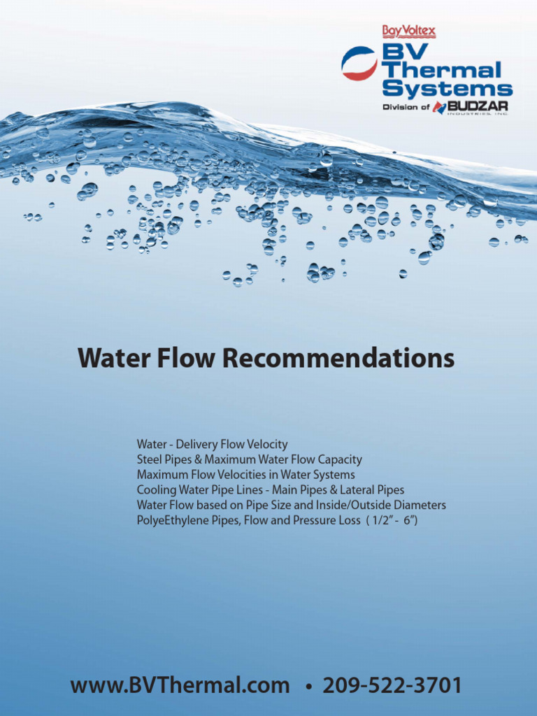 Water Flow Capacity and Velocity Guide | PDF | Pipe (Fluid Conveyance ...