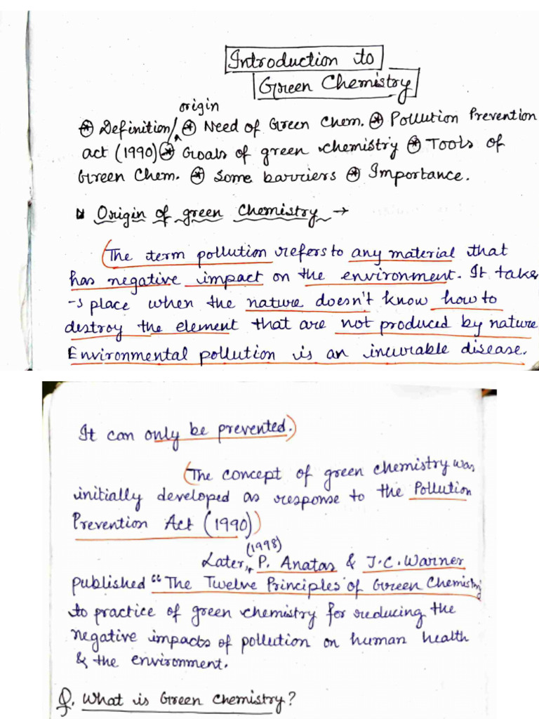 Green Chemistry | PDF