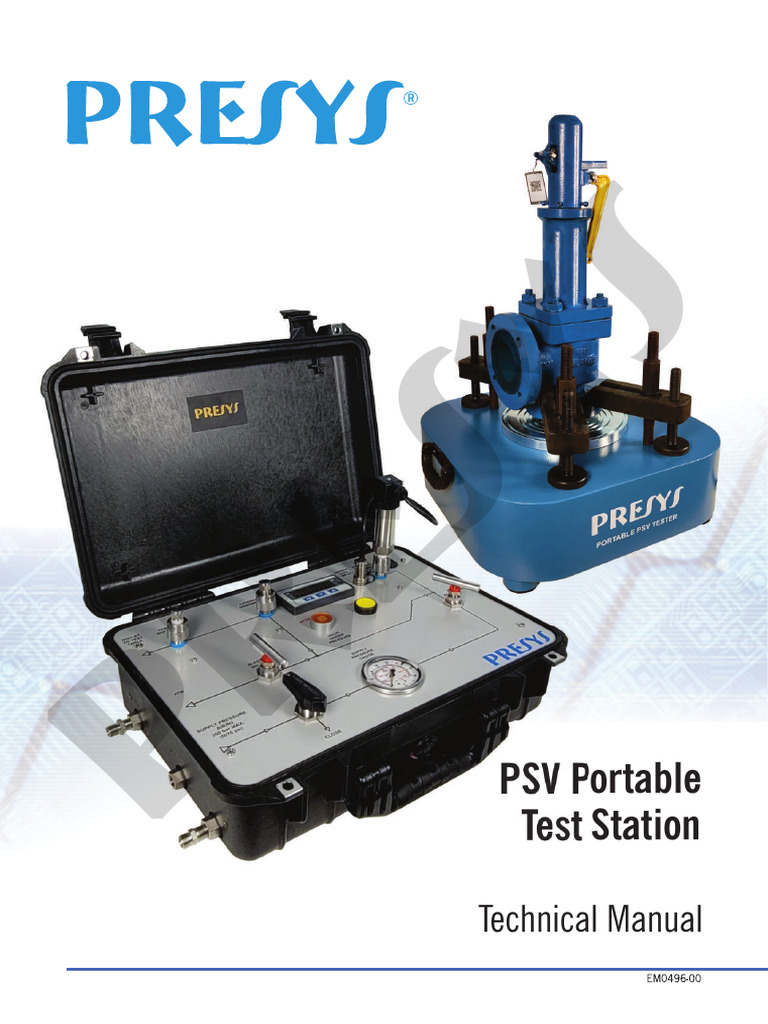 Presys Safety Valve Test Station Manual | PDF | Valve | Pressure ...