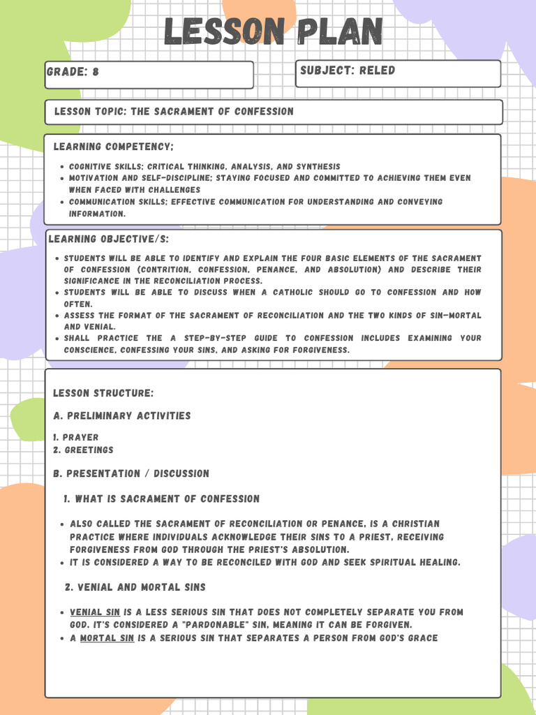 LESSON PLAN GROUP Example | PDF