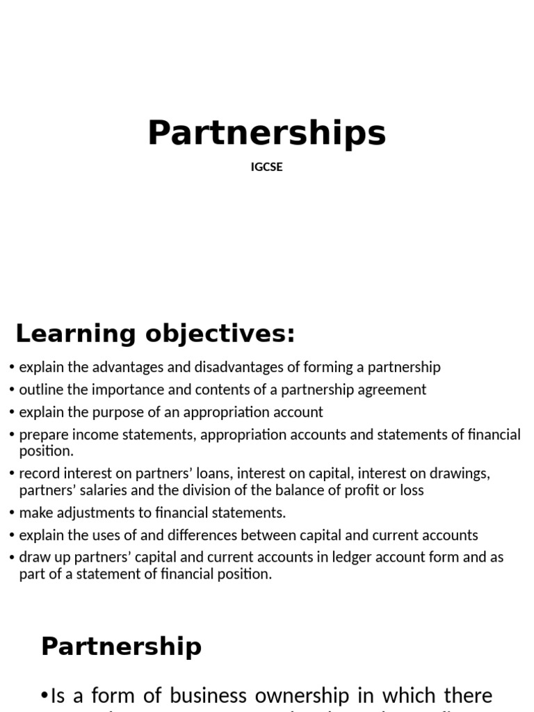Understanding Partnership Dynamics | PDF | Partnership | Interest