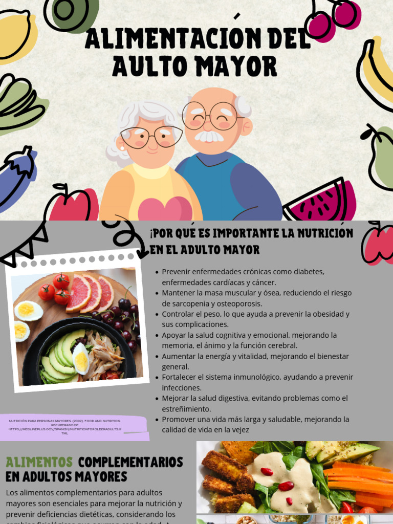Nutrición Esencial para Adultos Mayores | PDF | Alimentos | Nutrición