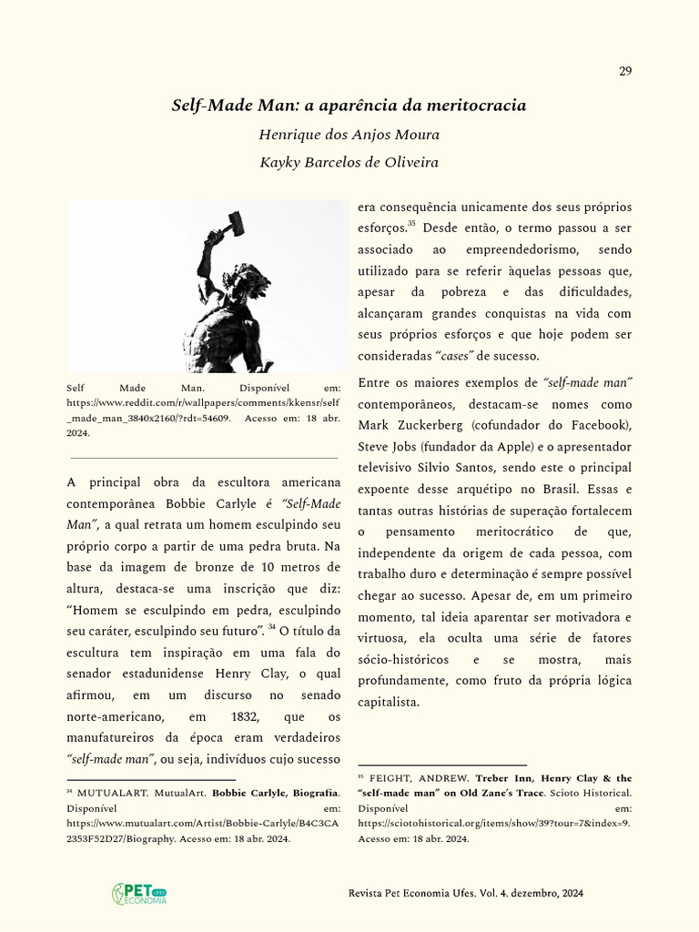 A Meritocracia e o Self-Made Man | PDF
