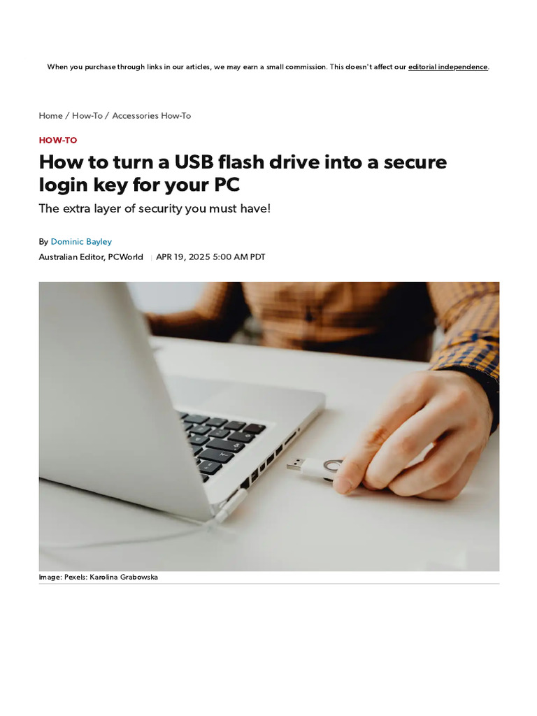 Turn USB Drive into Security Key | PDF | Usb Flash Drive | Personal ...