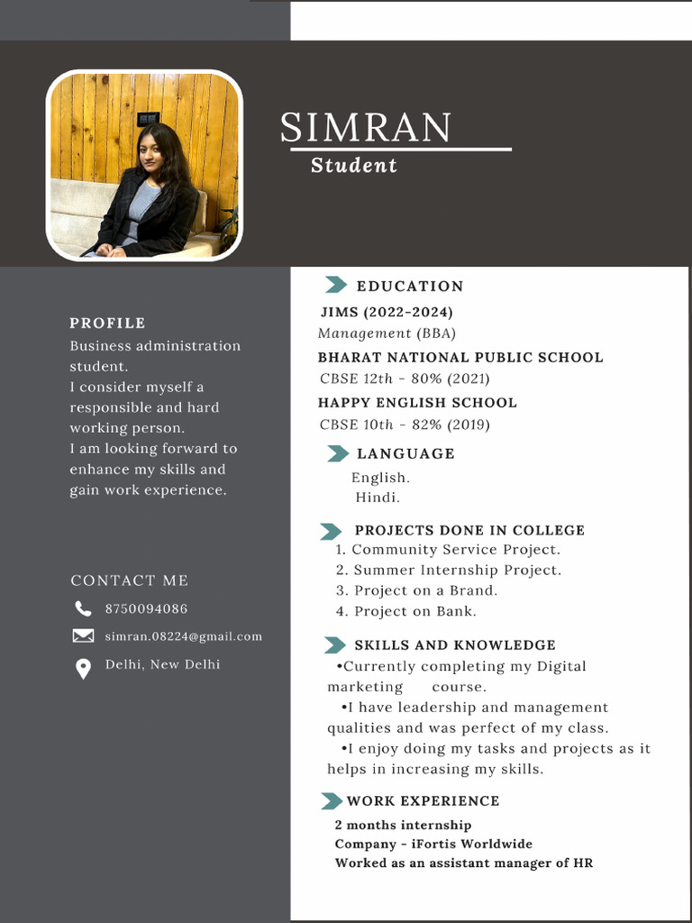 Simran's Resume | PDF