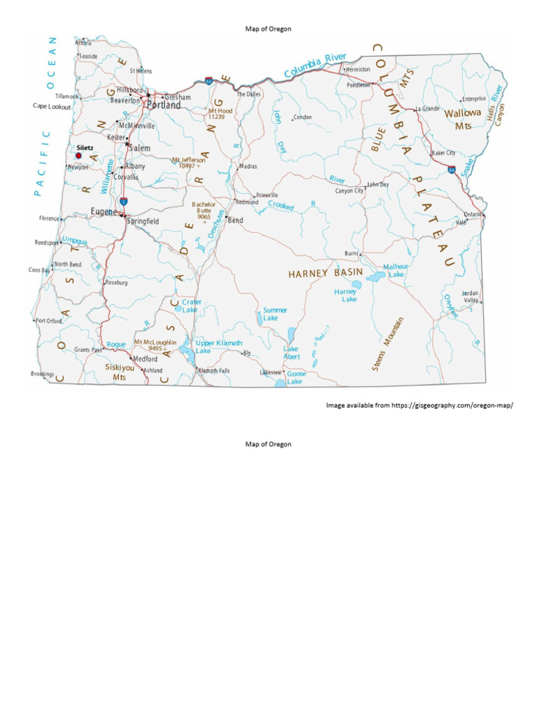 Map of Oregon | PDF