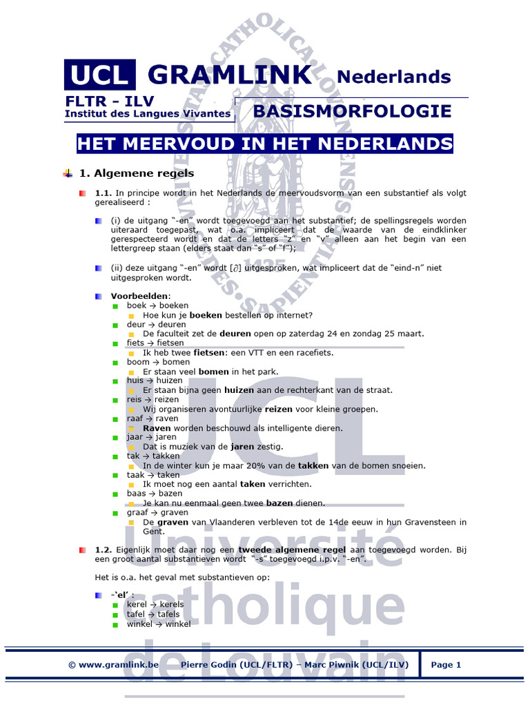 M NL 02 Subst 03 Meervoud | PDF