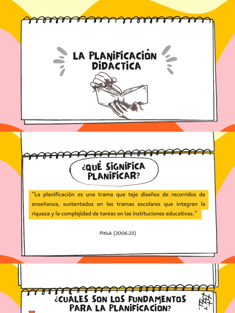 Fundamentos de la Planificación Didáctica | PDF | Enseñando | Evaluación
